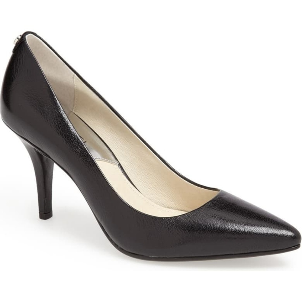 Michael Kors MK Flex Leather Mid-Heel Pump